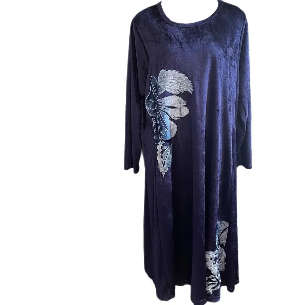 PHOOL Blue Velvet y2k VTG Dress Size PXL